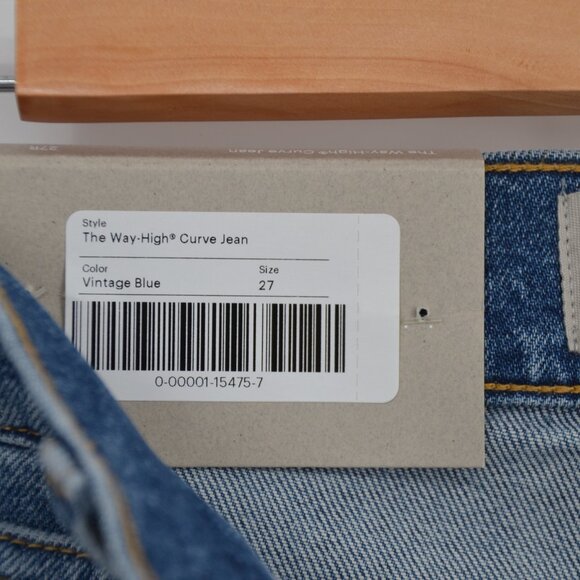 NEW Everlane The Way High Curve Jeans Vintage Blue Barrel Balloon Stretch 27 - Picture 6 of 8